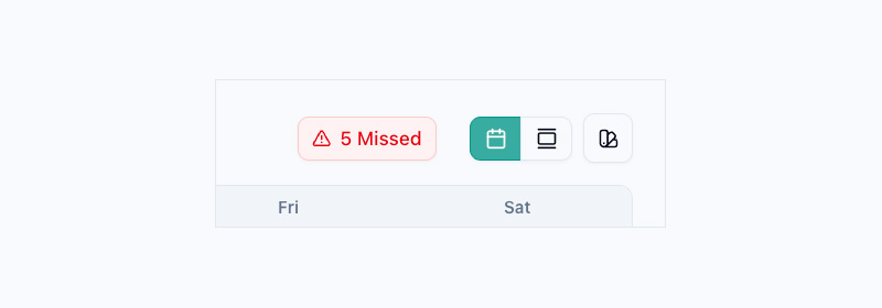 Missed button next to the view mode options